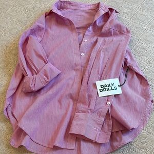 Daily drills oversized poplin shirt